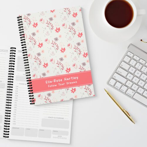 Bright Floral Personalised Daily Planner