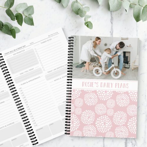Soft Spring Light Pink Photo Upload Daily Planner