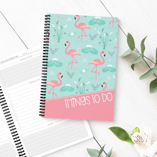 Fancy Flamingo To Do List Book