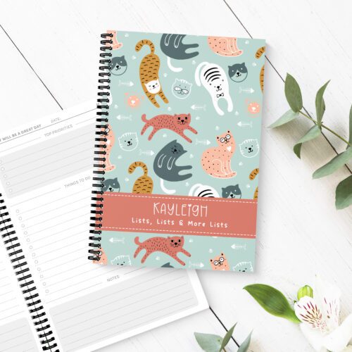 Kitty Cat Personalised To Do List Book