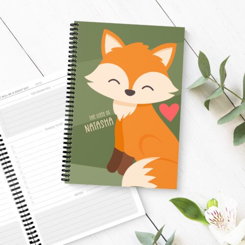 Autumn Fox Personalised To Do List Book