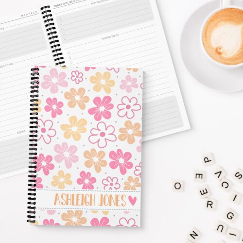 Sweet Floral Personalised To Do List Book