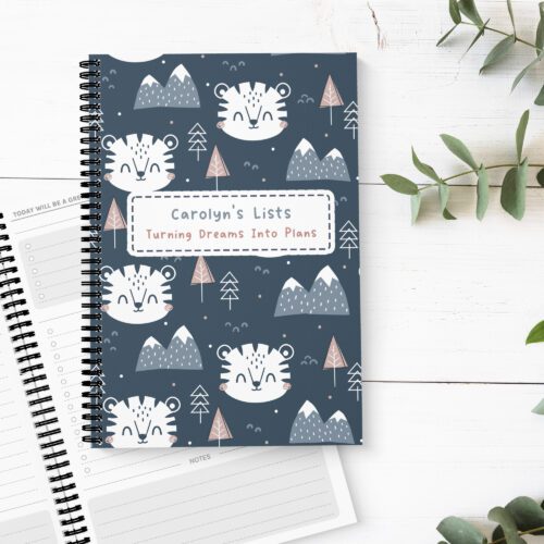 Tranquil Tiger Personalised To Do List Book