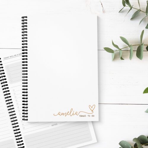 Dainty Heart To Do List Book