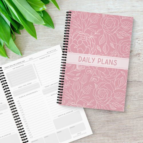Blush Floral Daily Planner