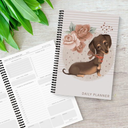 Painted Dachshund Daily Planner