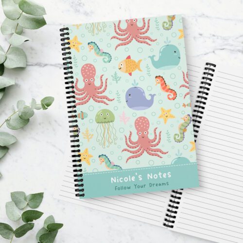 Sea Creatures Personalised Notebook