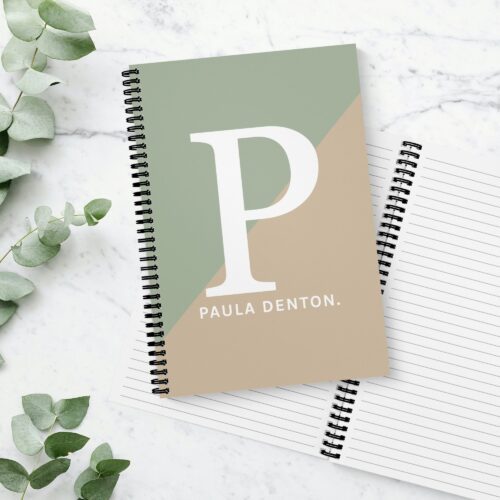 Split Colour Natural Notebook