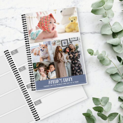 Modern Banner Photo Upload 12 Month Diary